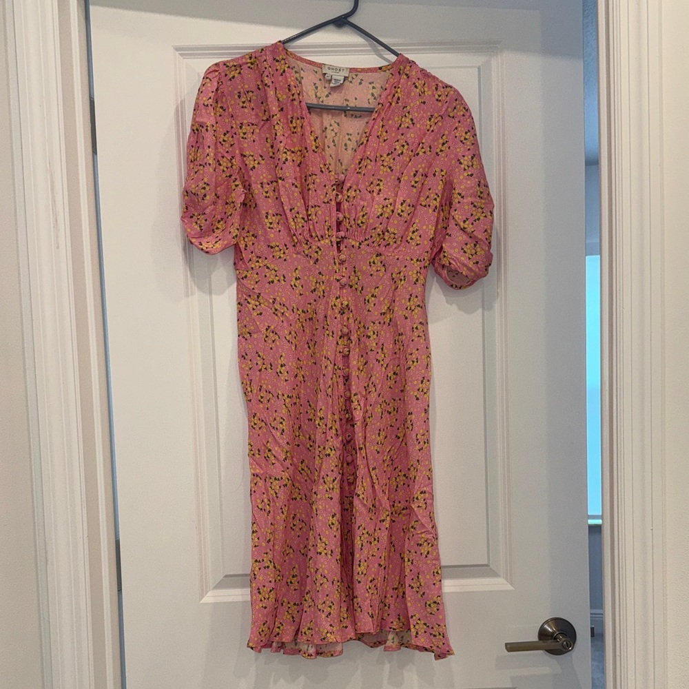 Ghost London Pink Floral Dress